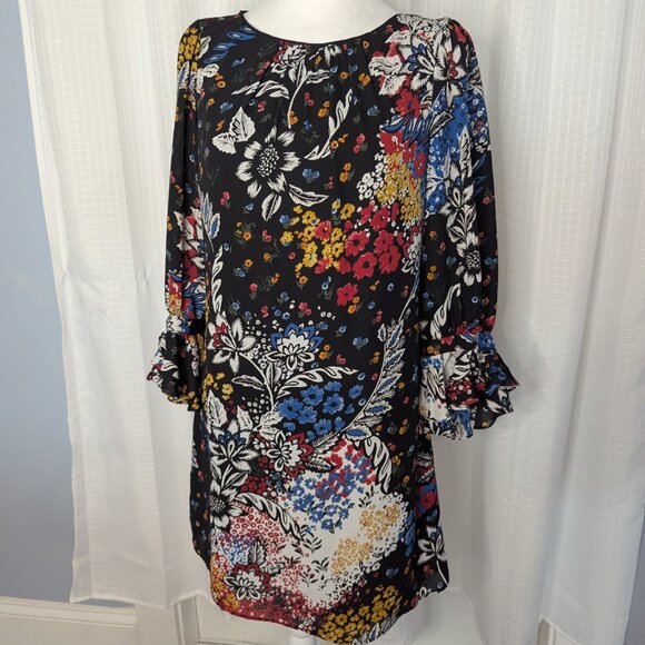 Laundry By Shelli Segal Mini Dress, Floral Design, Fully Lined, Size 0 - Picture 1 of 9